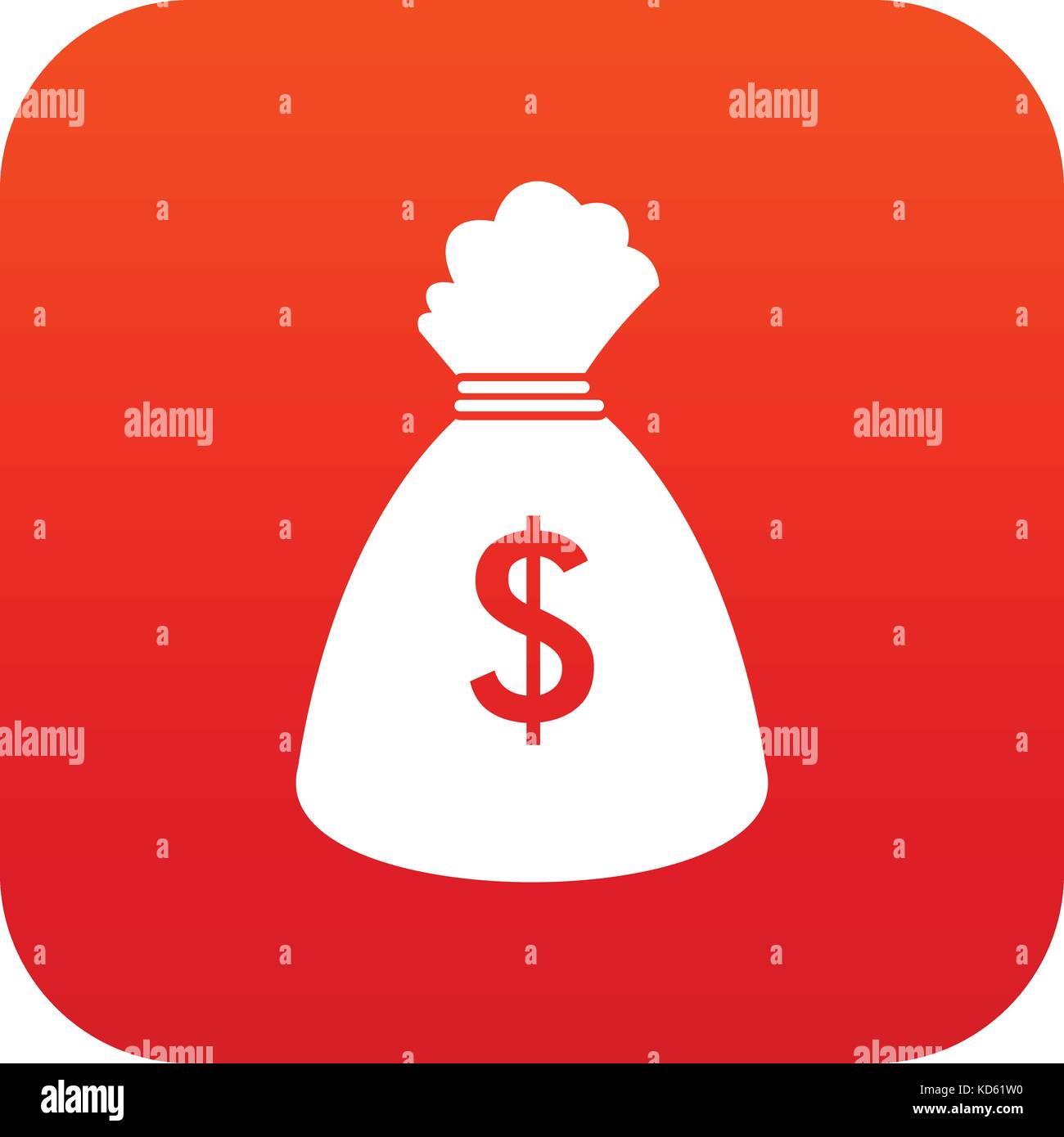 Money bag icon digital red Stock Vector Image & Art Alamy