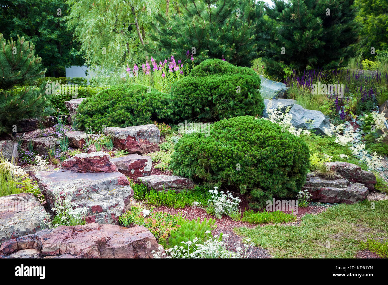 Alpine Landscaping - A Pretty Rock Garden Idea With Colorful Alpine