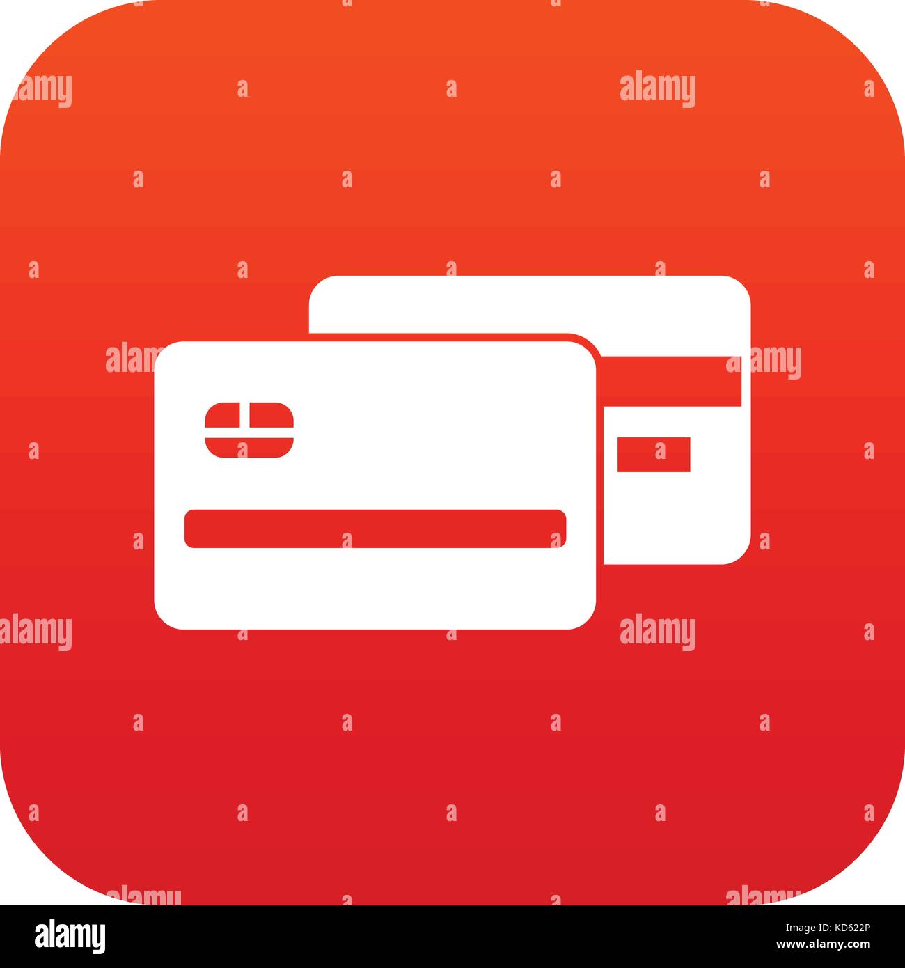 Credit card icon digital red Stock Vector Image & Art - Alamy