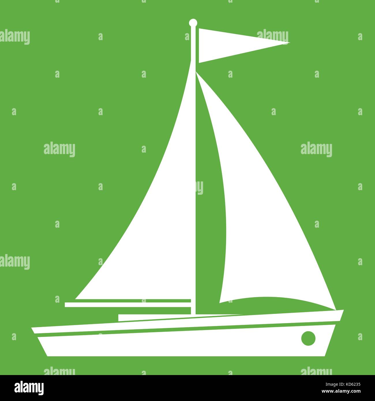 Yacht icon green Stock Vector Image & Art - Alamy