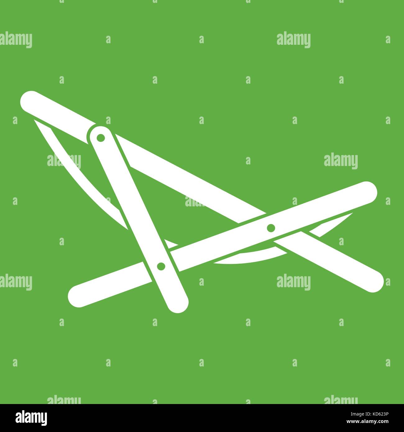 Beach chaise icon green Stock Vector Image & Art - Alamy