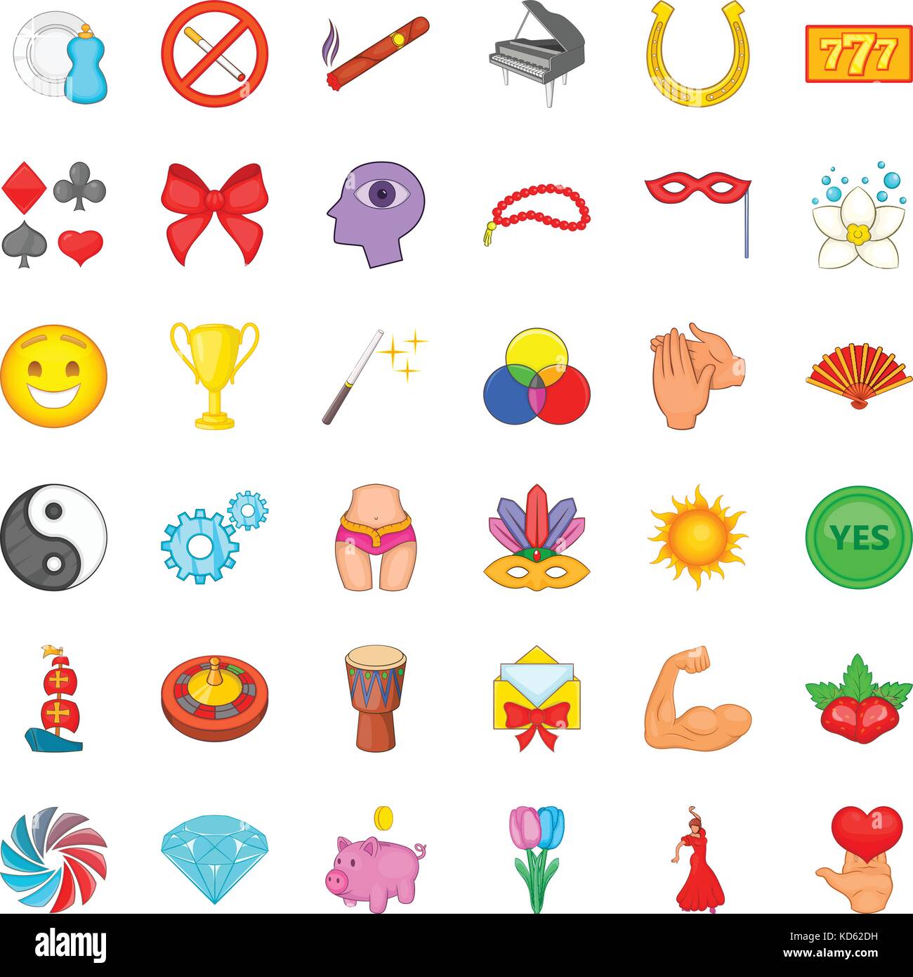 Superiority icons set, cartoon style Stock Vector Image & Art - Alamy