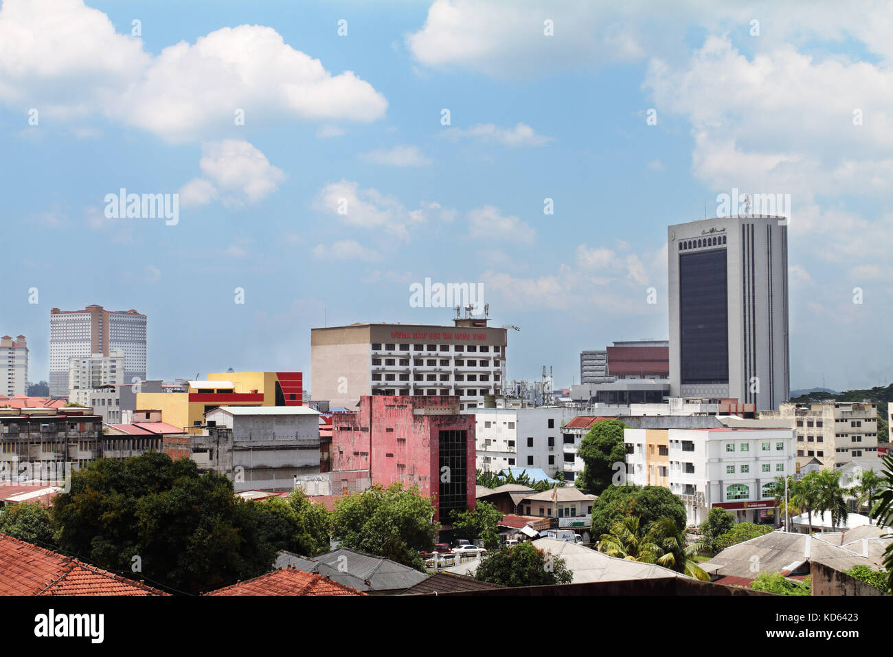 View of Kuala Terengganu in Malaysia from Bukit Puteri ( Puteri Hill ). Stock Photo