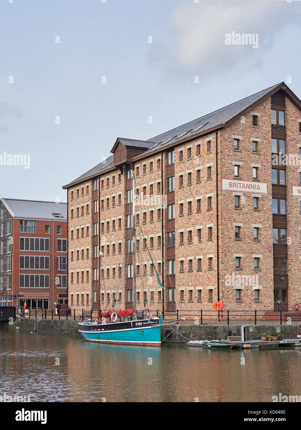 The City of Gloucester and Gloucester docks Stock Photo