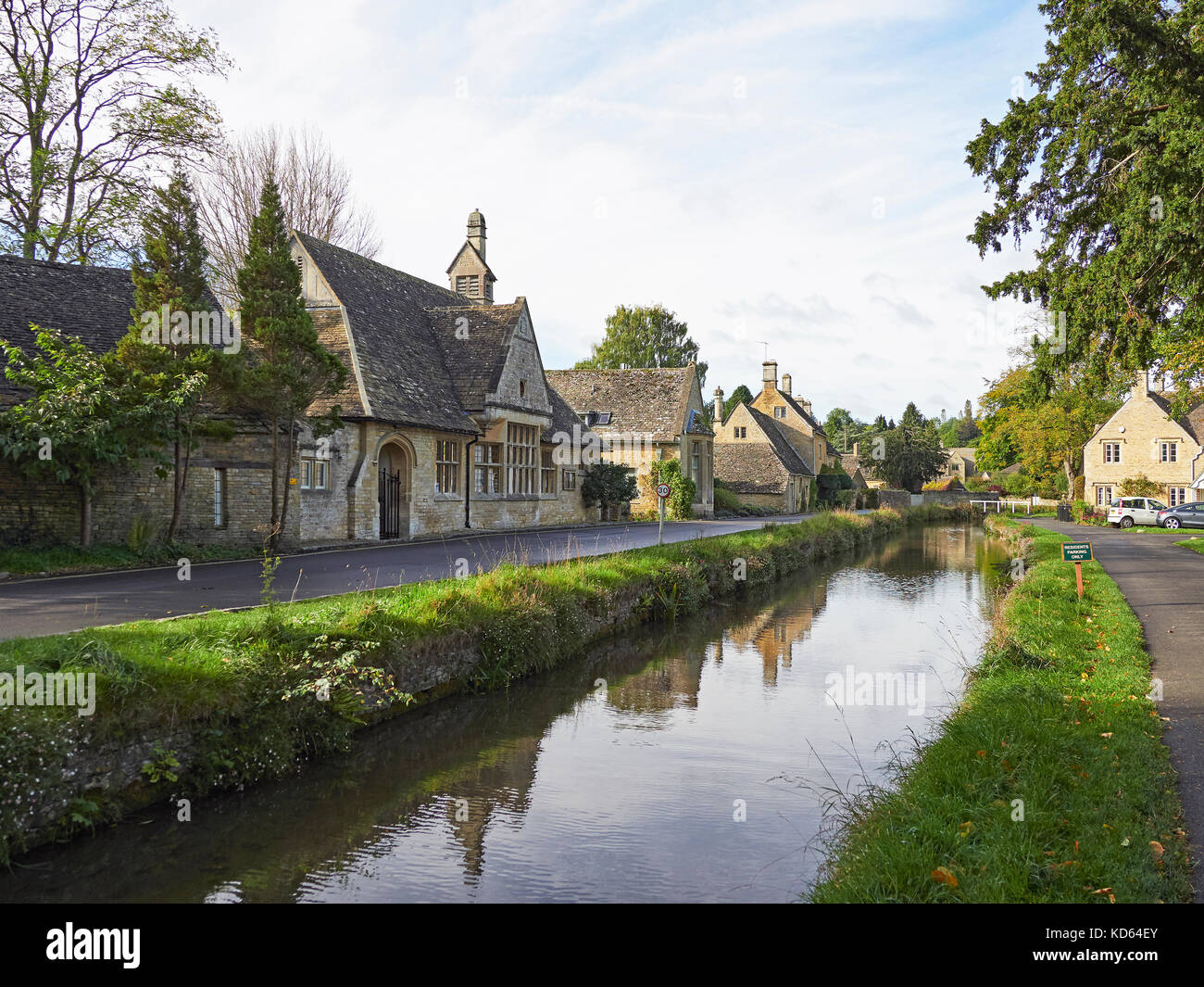Cotswold village of Lower Slaughter and the river Eye Stock Photo Alamy