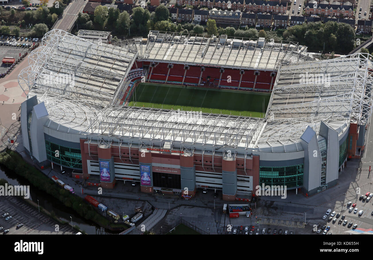 Old trafford manchester aerial hires stock photography and images Alamy