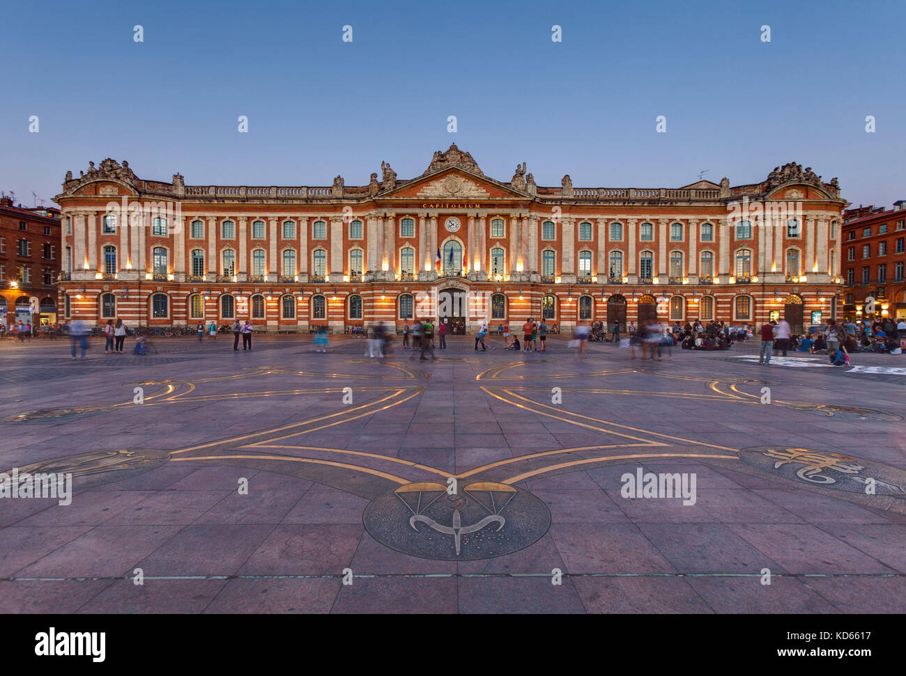 Toulouse (southern France) City Hall in "place du Capitole" square, in