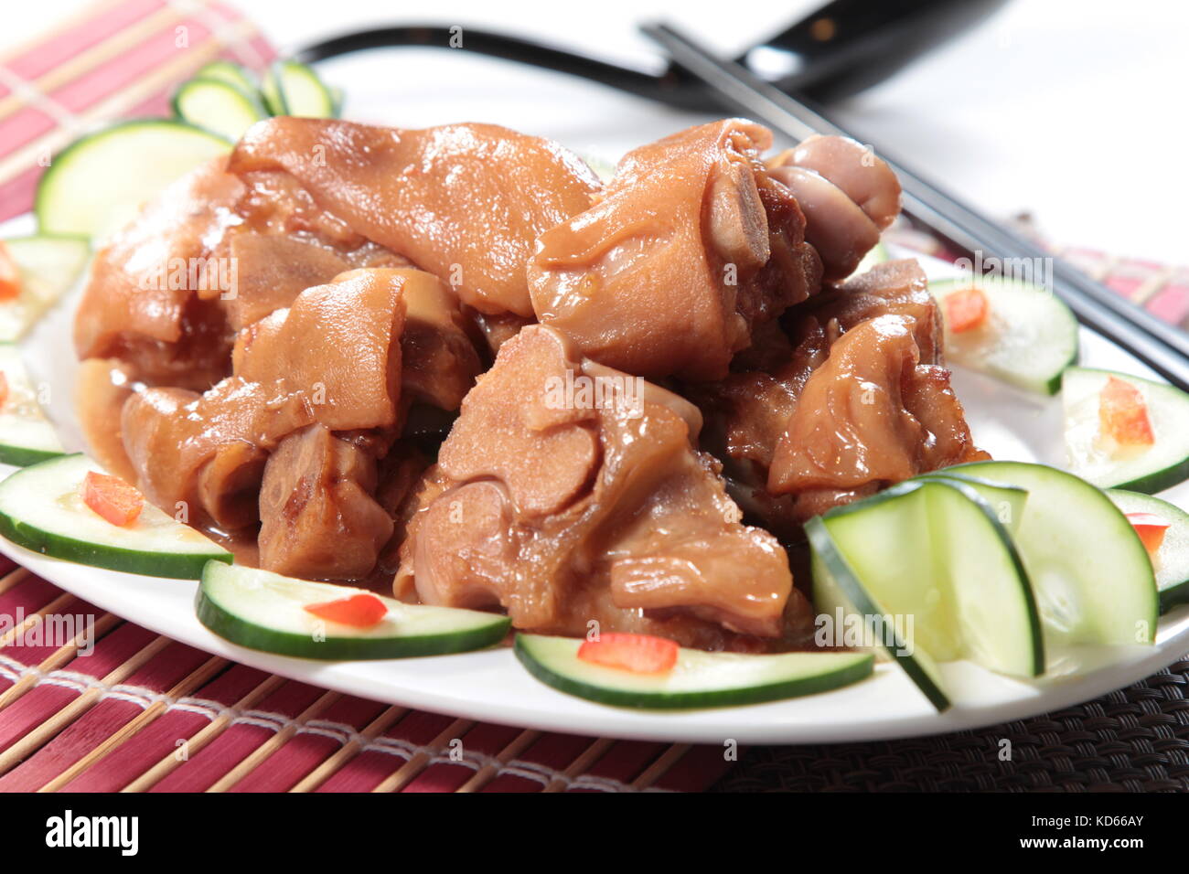 Chinese Braised Pork Feet Stock Photo Alamy