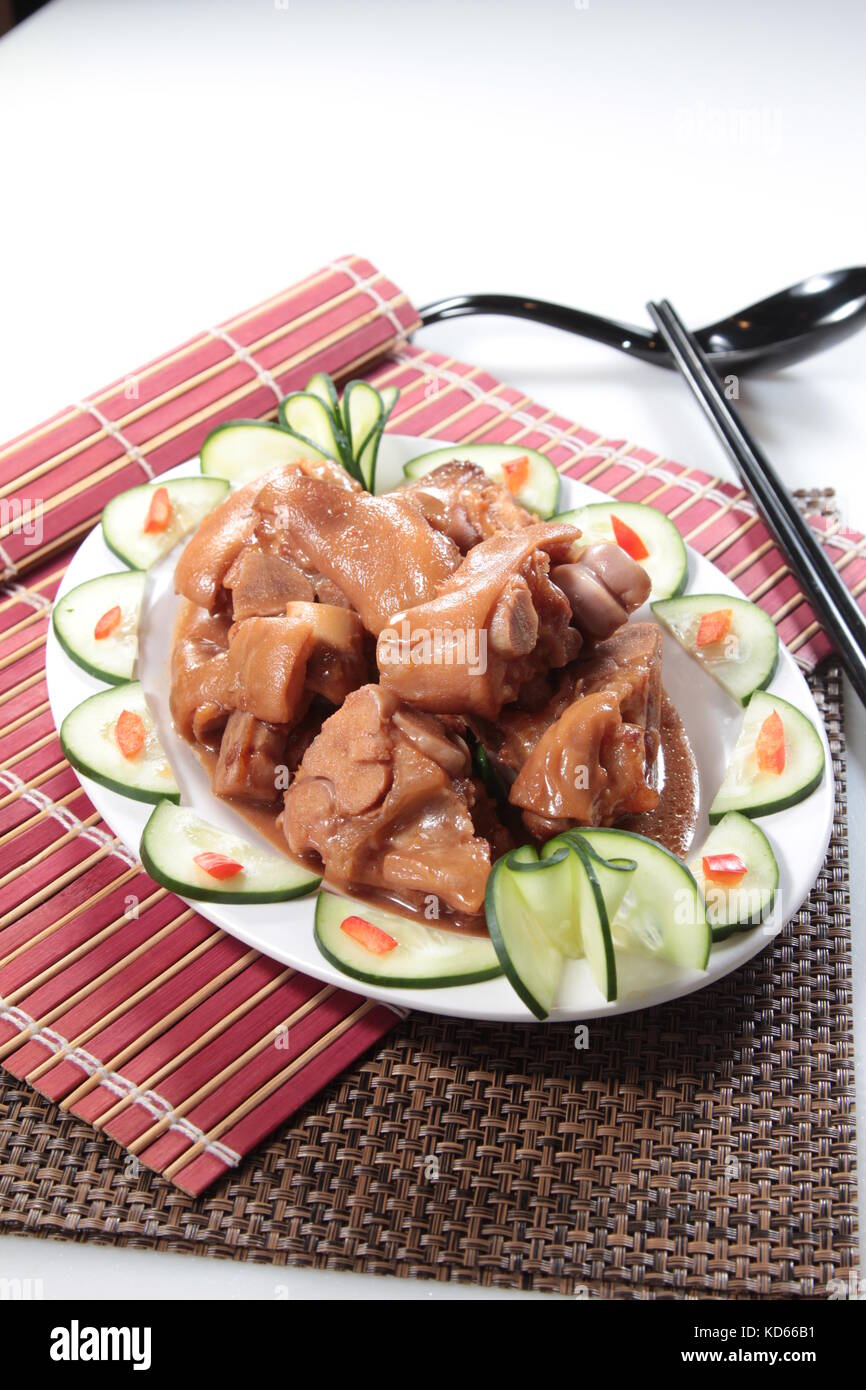 Chinese Braised Pork Feet Stock Photo Alamy