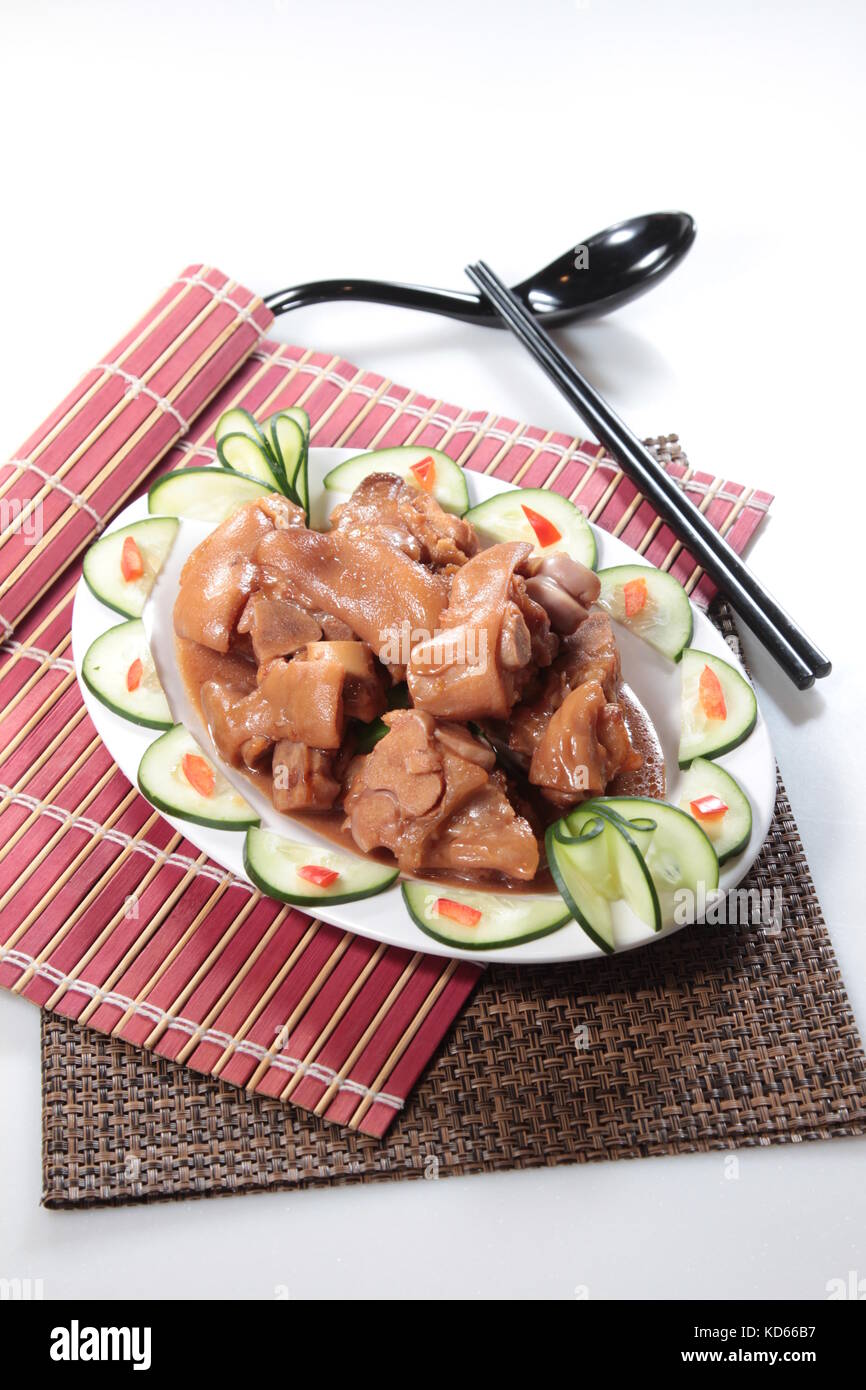 Chinese Braised Pork Feet Stock Photo Alamy