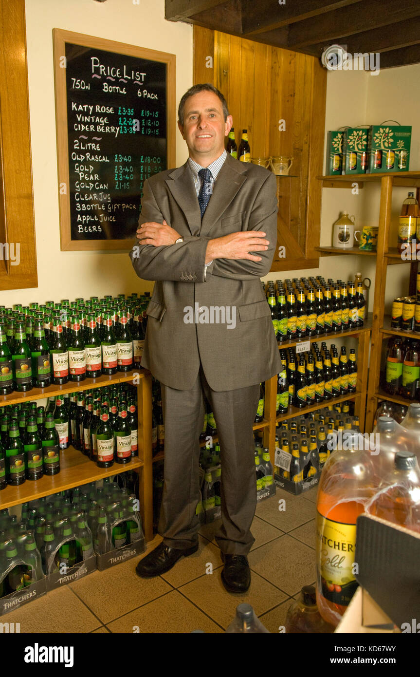 Martin Thatcher CEO of Thatchers Cider, Sandford, nr.Bristol. Stock Photo