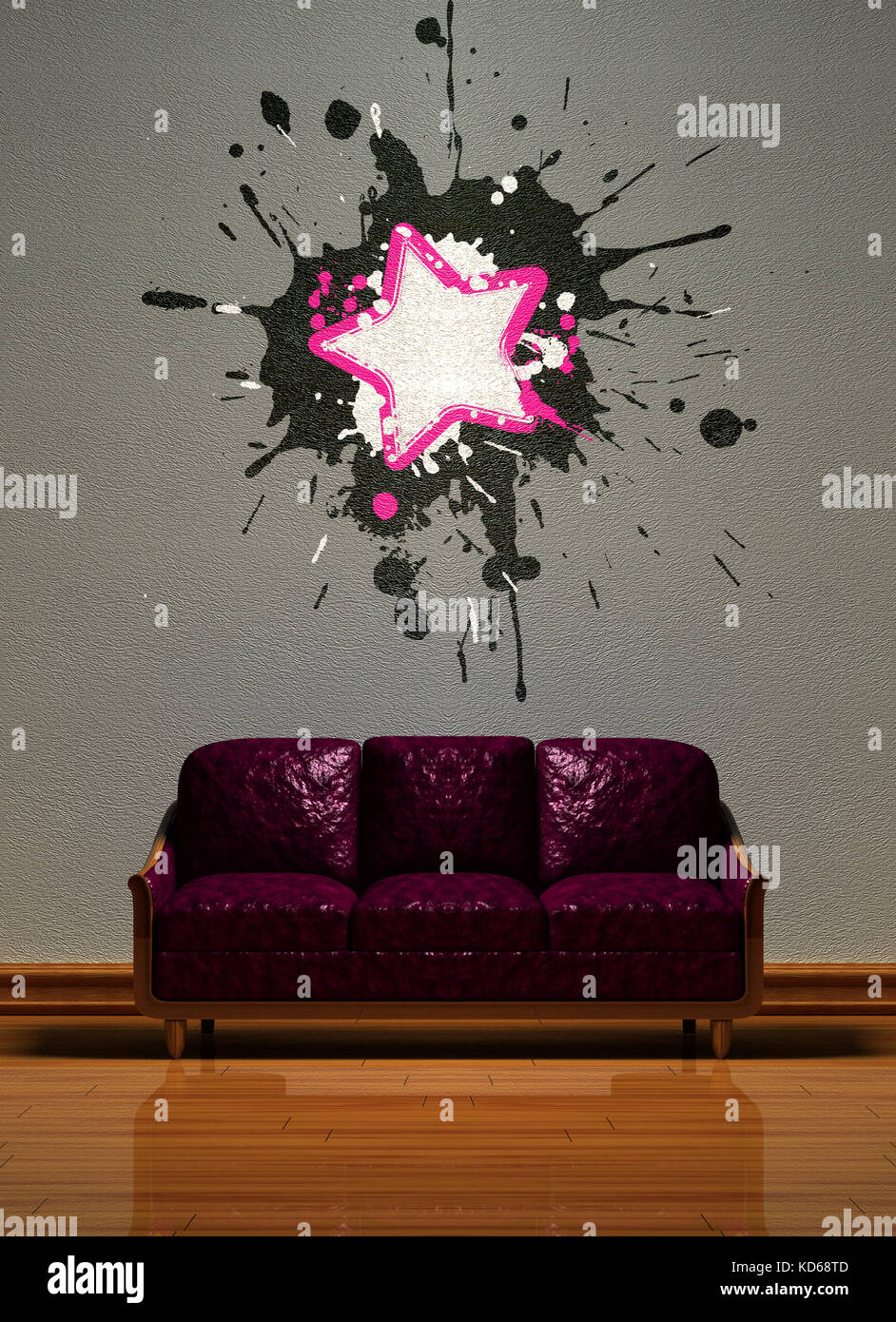 Picture of Minimalist interior visualization Stock Photo - Alamy