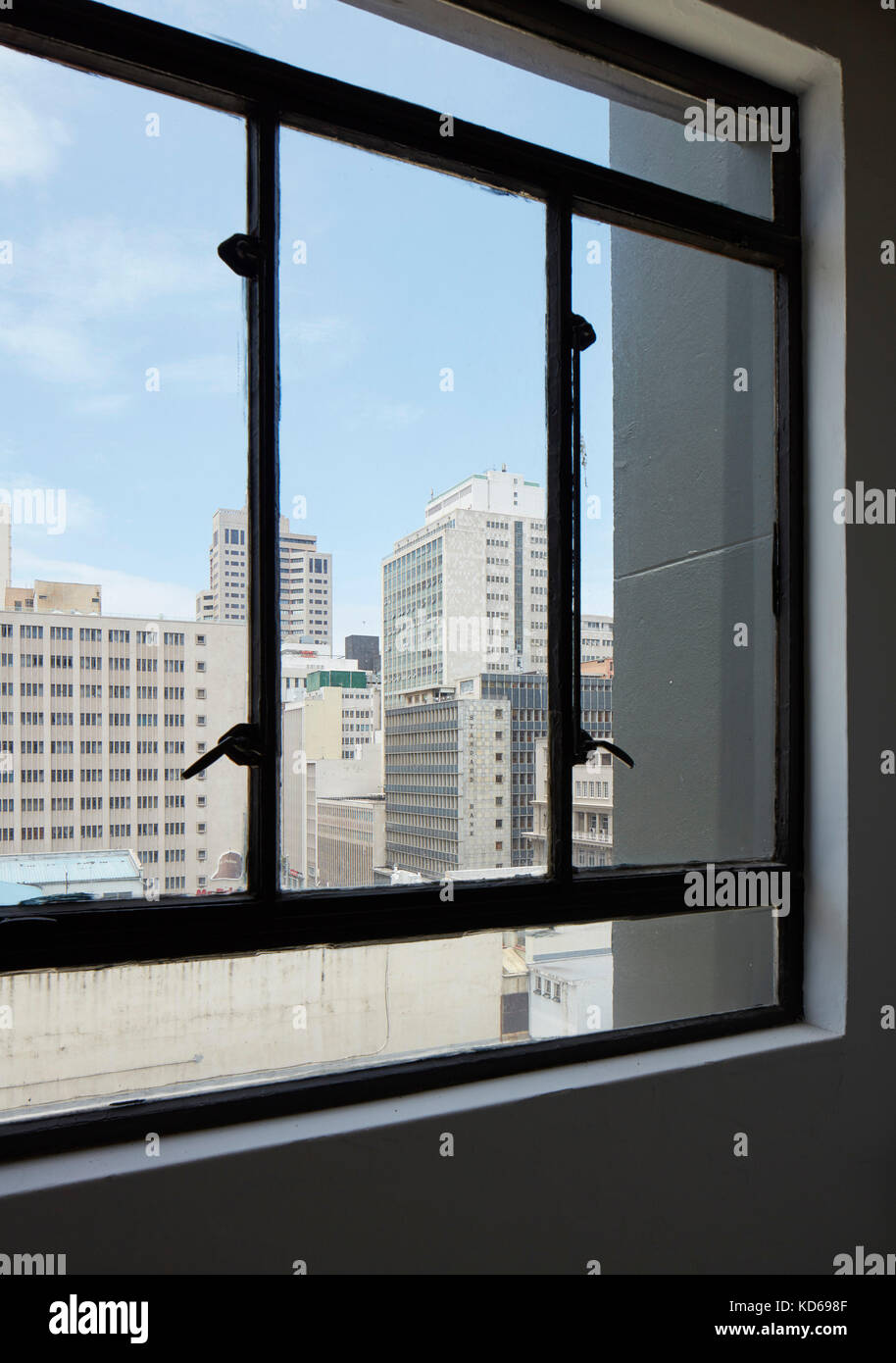 Window view through. Pixley House, Durban, South Africa. Architect