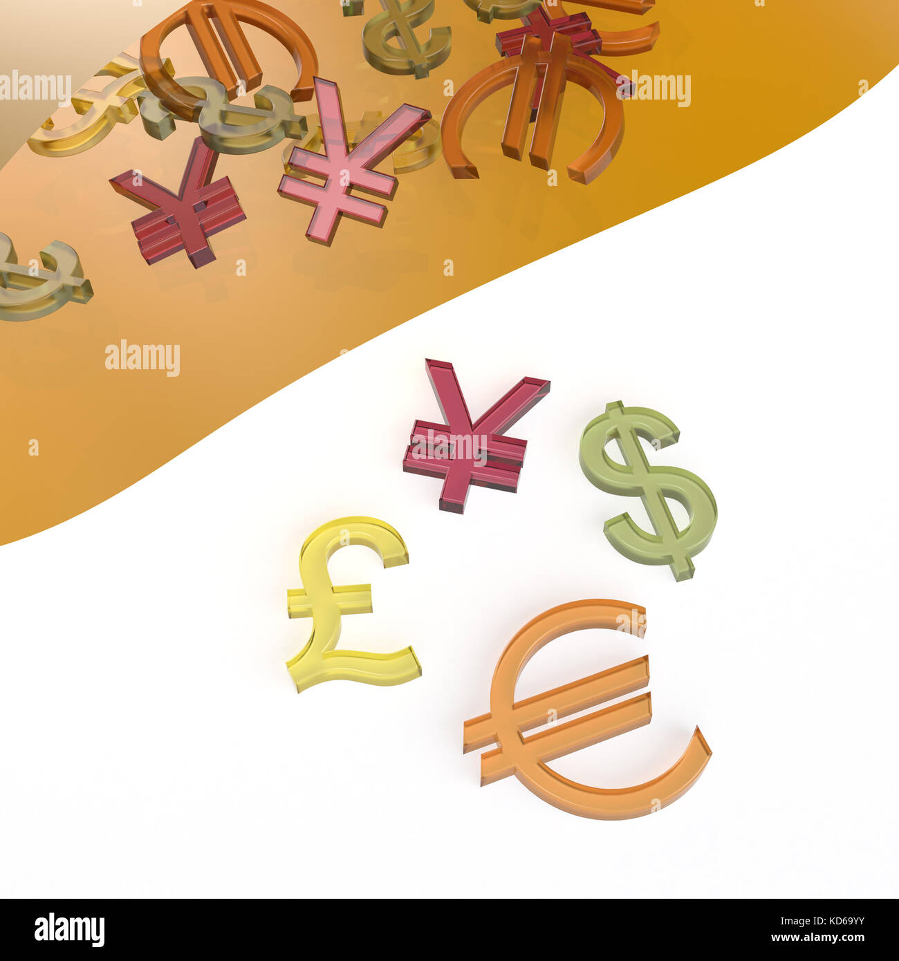 3d currency symbols hi-res stock photography and images - Alamy