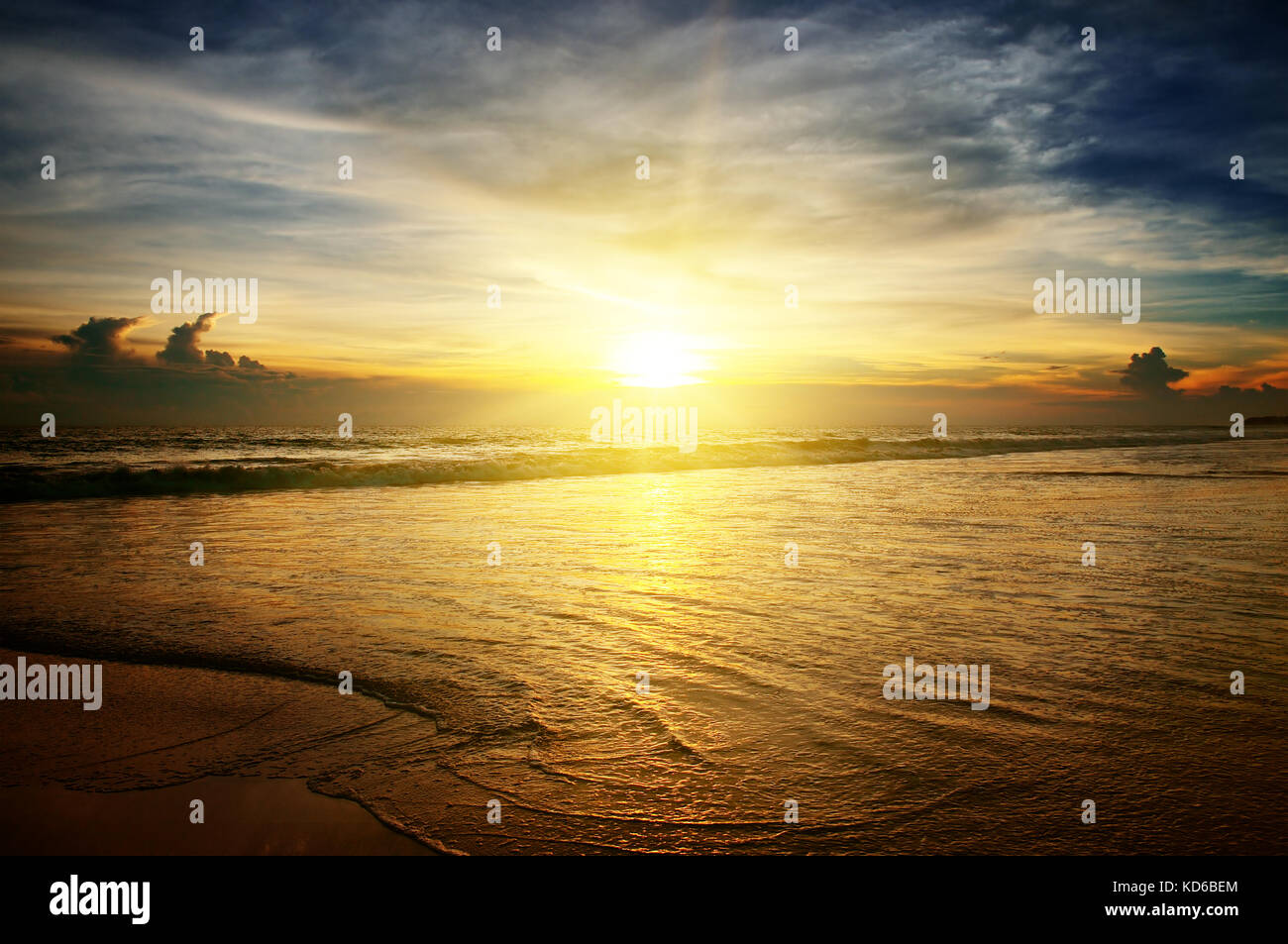 sunrise over the ocean Stock Photo - Alamy