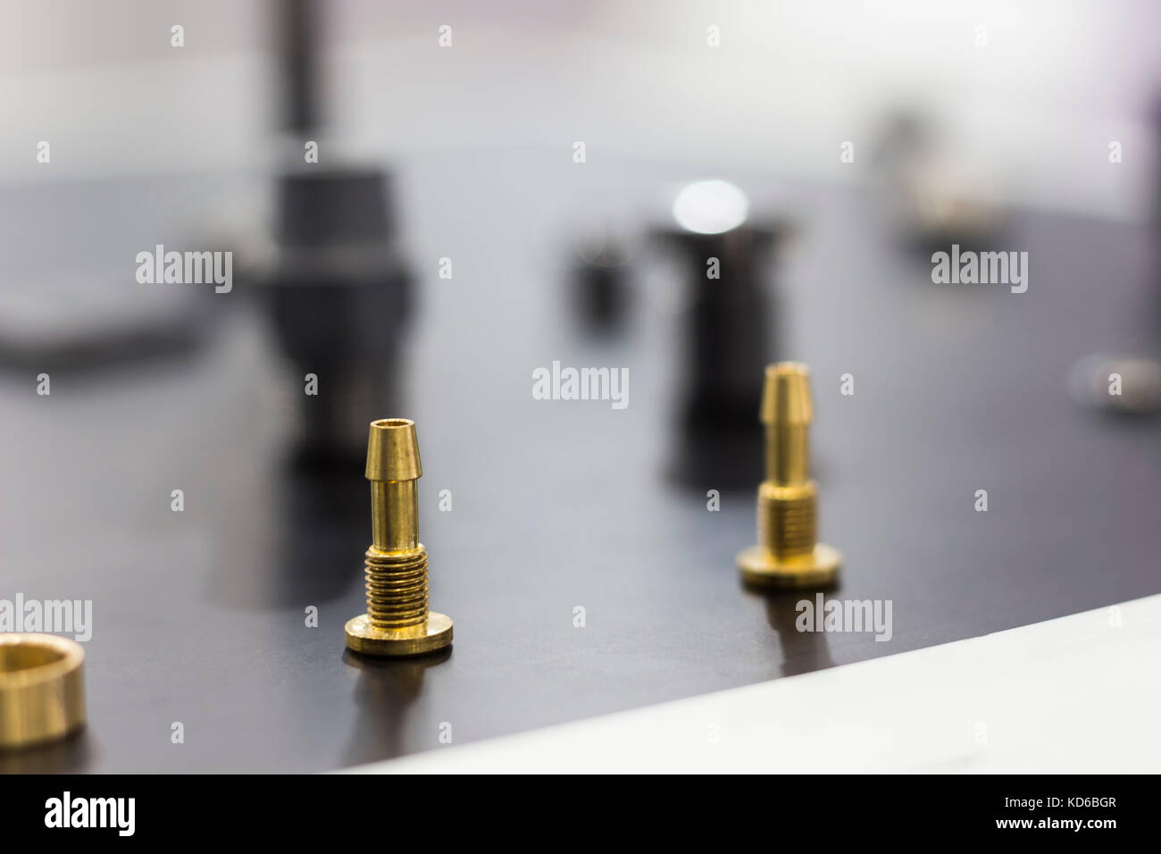 small metal mechanical spare parts for industry Stock Photo Alamy