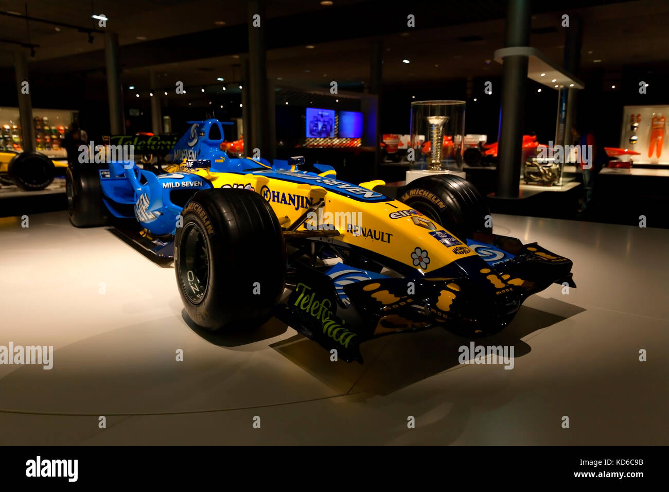 Renault R26 of F1 with which Fernando Alonso was world champion for the second time in 2006. Photograph taken on October, 2017 at the Fernando Al Stock Photo