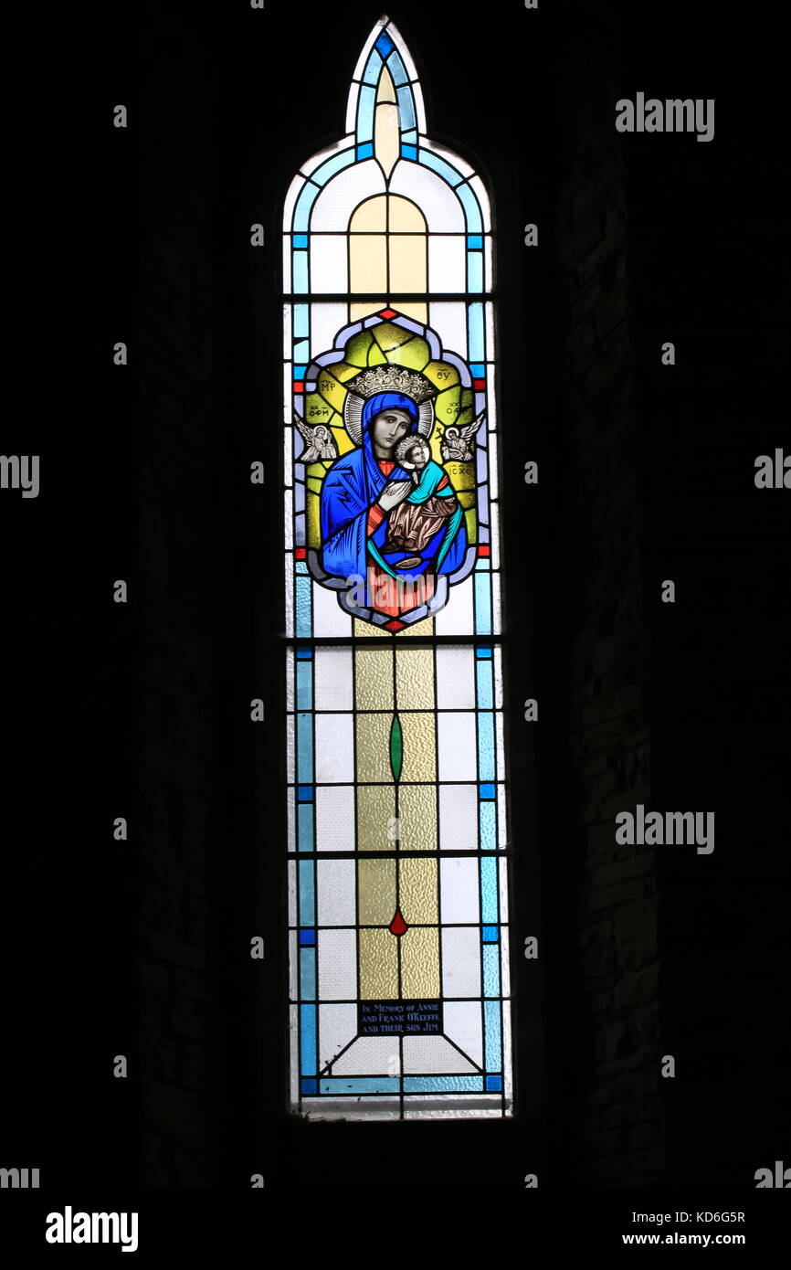 stained glass windows, Co. Kerry, Ireland. Paintings Stock Photo Alamy