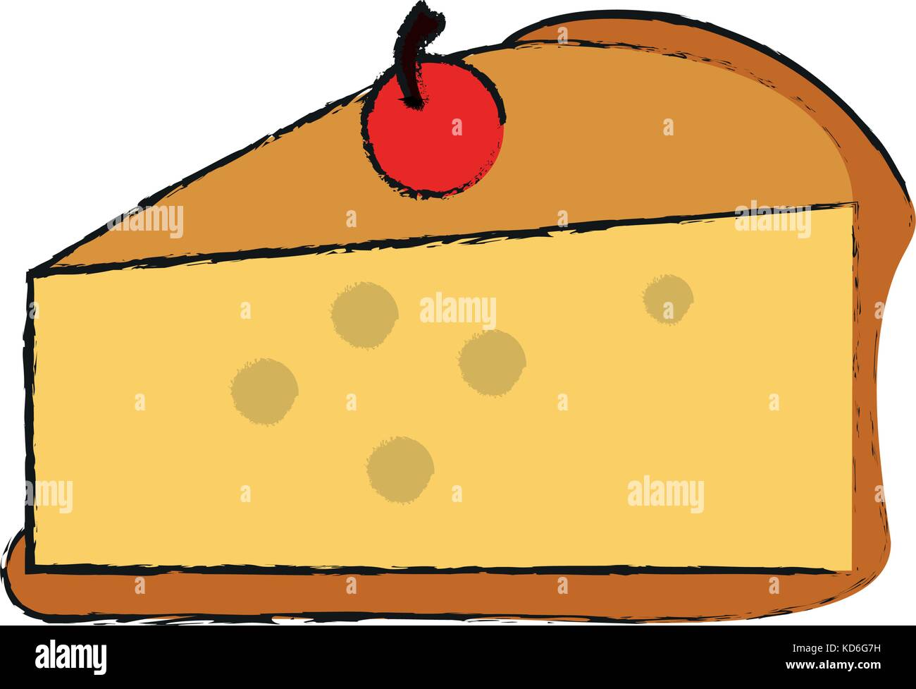 pie with cherry pastry icon image vector illustration design Stock ...