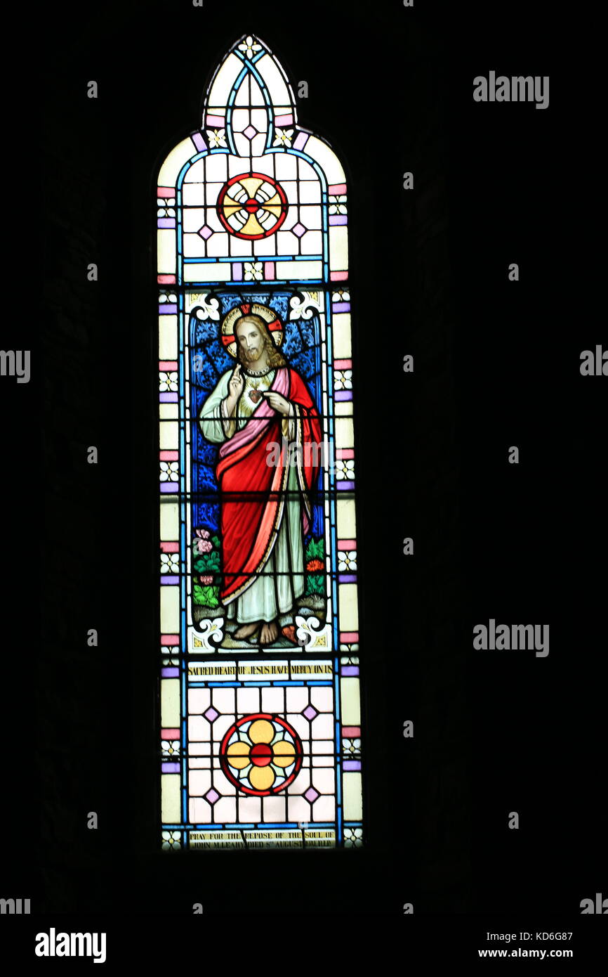 stained glass windows, Co. Kerry, Ireland. Paintings Stock Photo Alamy