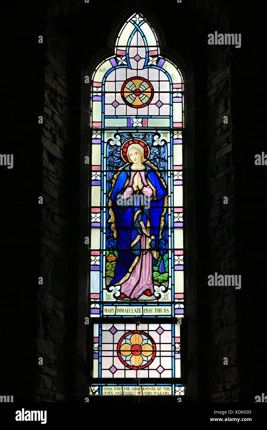 Stained glass windows, Co. Kerry, Ireland. Paintings Stock Photo Alamy