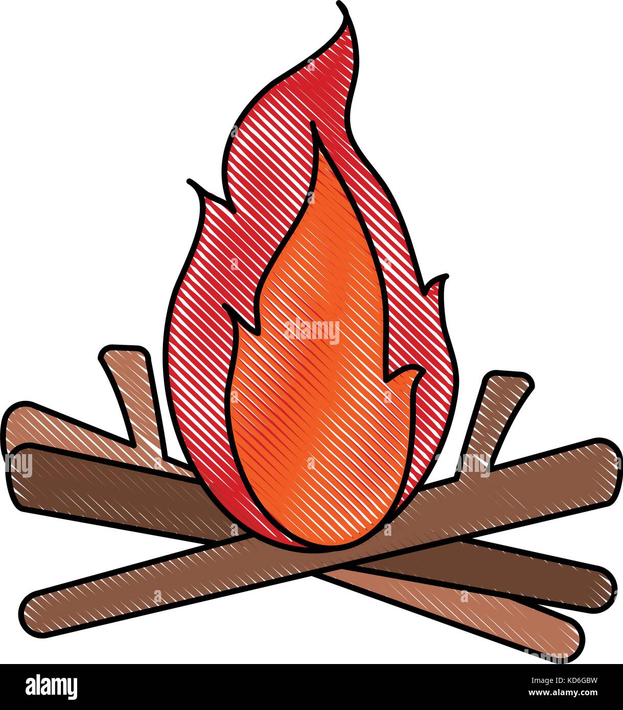 bonfire fire icon image vector illustration design Stock Vector Image ...