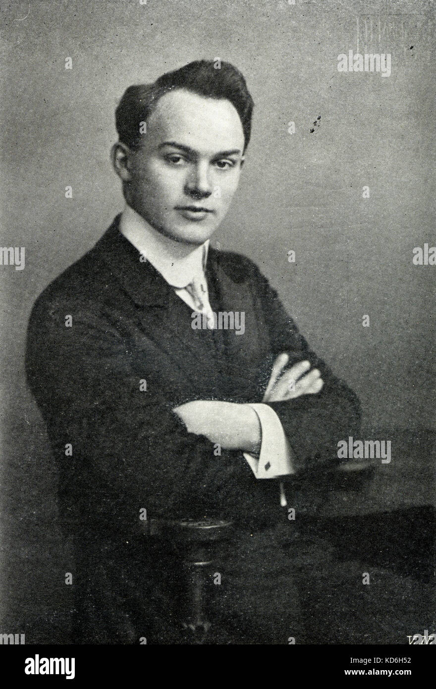 Valentin Sindler. Sang in premiere of Janacek's opera 'Kata Kabanova. Tenor. Stock Photo