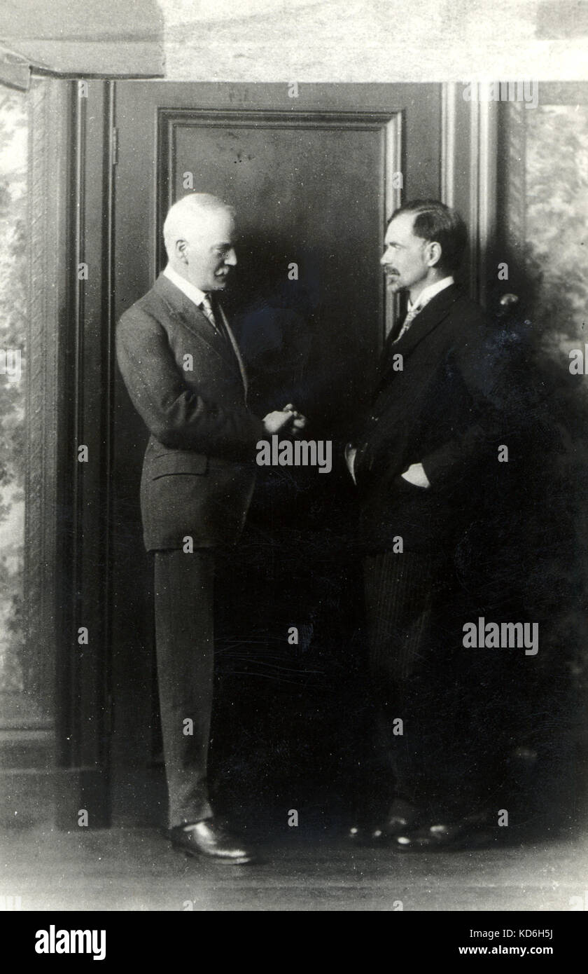 Zoltan Kodaly (right) with unknown man. Hungarian composer, 1882-1967 ...