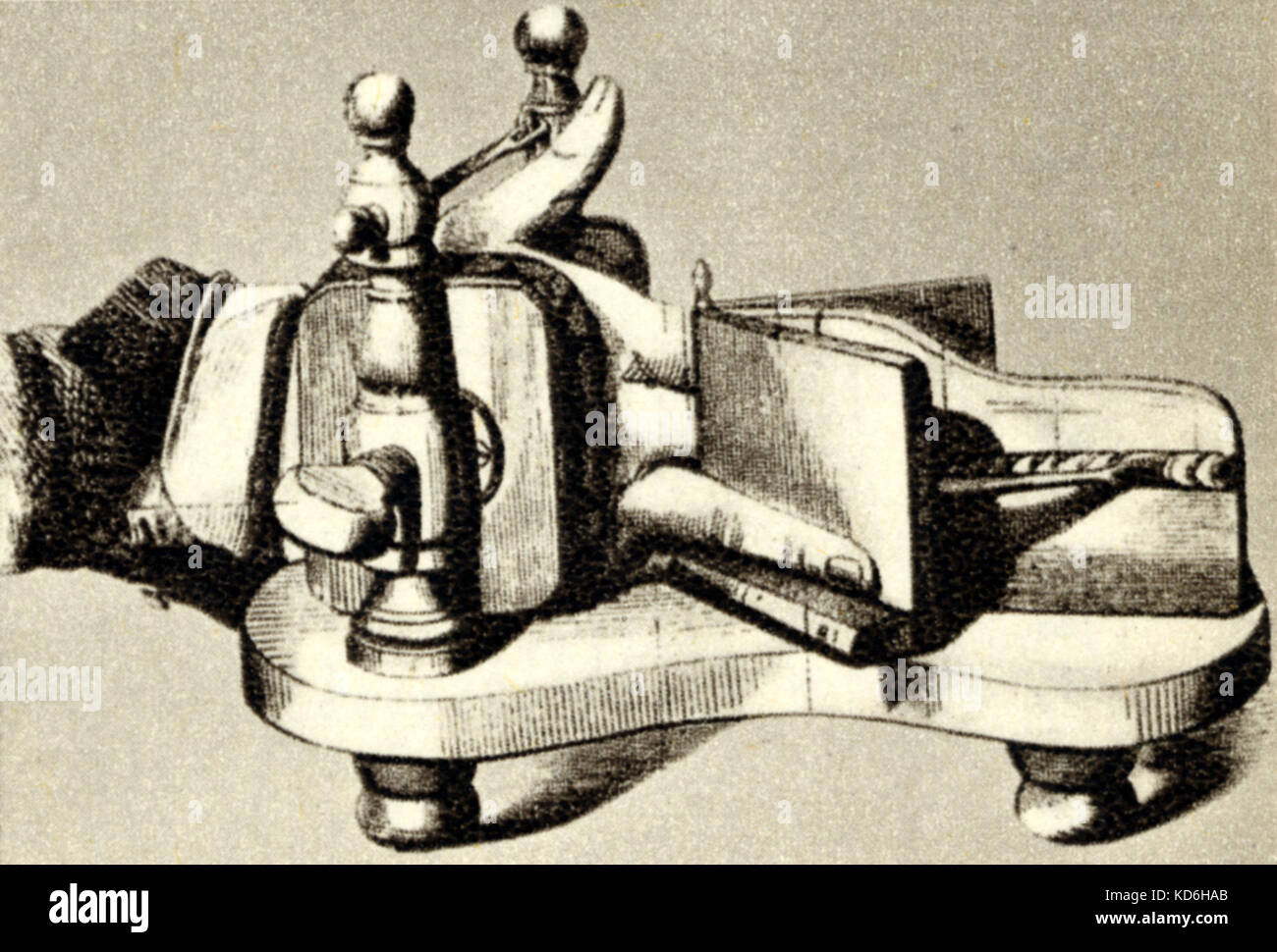 Chiroplast illustrative plate. Logier's apparatus invented in the early