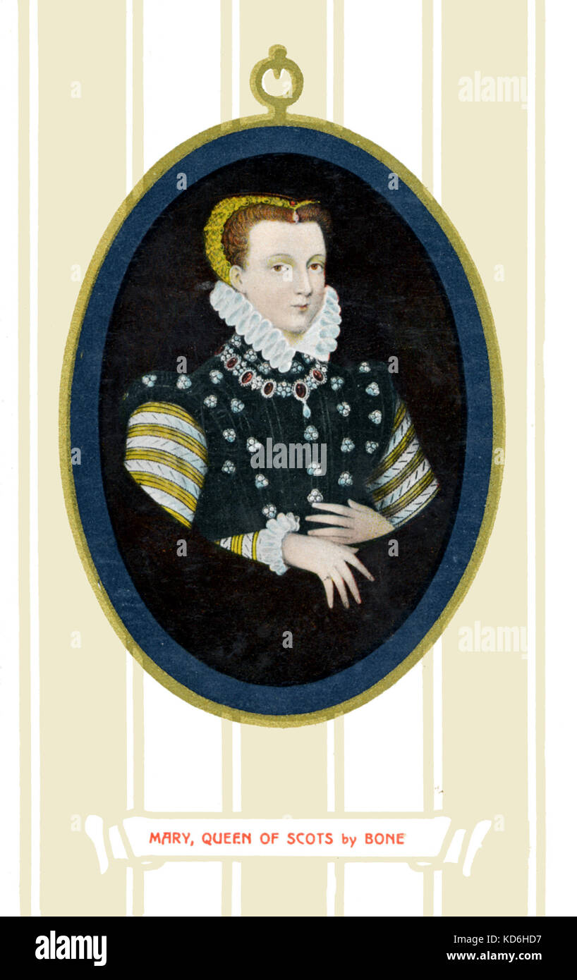 Mary Stuart, Queen of Scots. Portrait by Bone. Queen of Scotland, 1542 ...