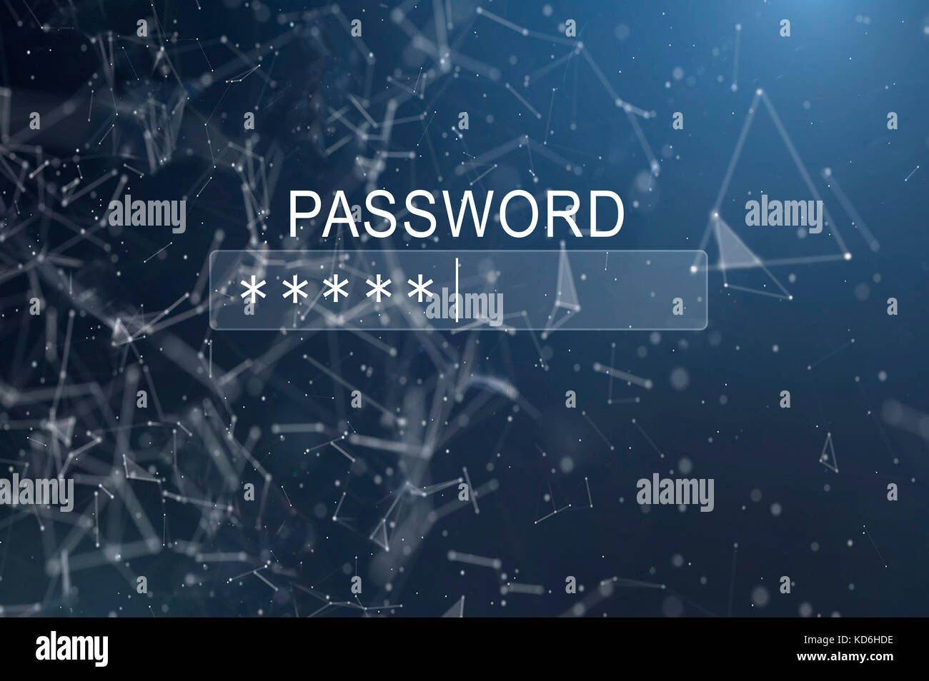 Closeup of Password Box in Internet Browser Stock Photo