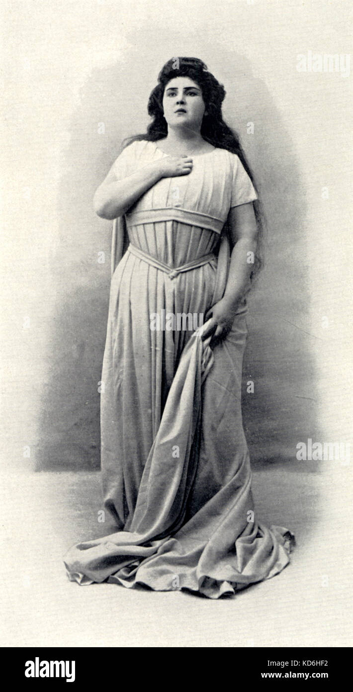 Richard Wagner's 'Siegfried' with Félia Litvinne as Brünnhilde in Act III.  German composer & author, 1813-1883. Le Théâtre, 1900. Stock Photo