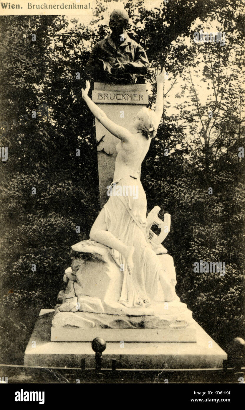 Anton Bruckner's memorial in Vienna. Austrian composer and organist, 1824-1896. Stock Photo