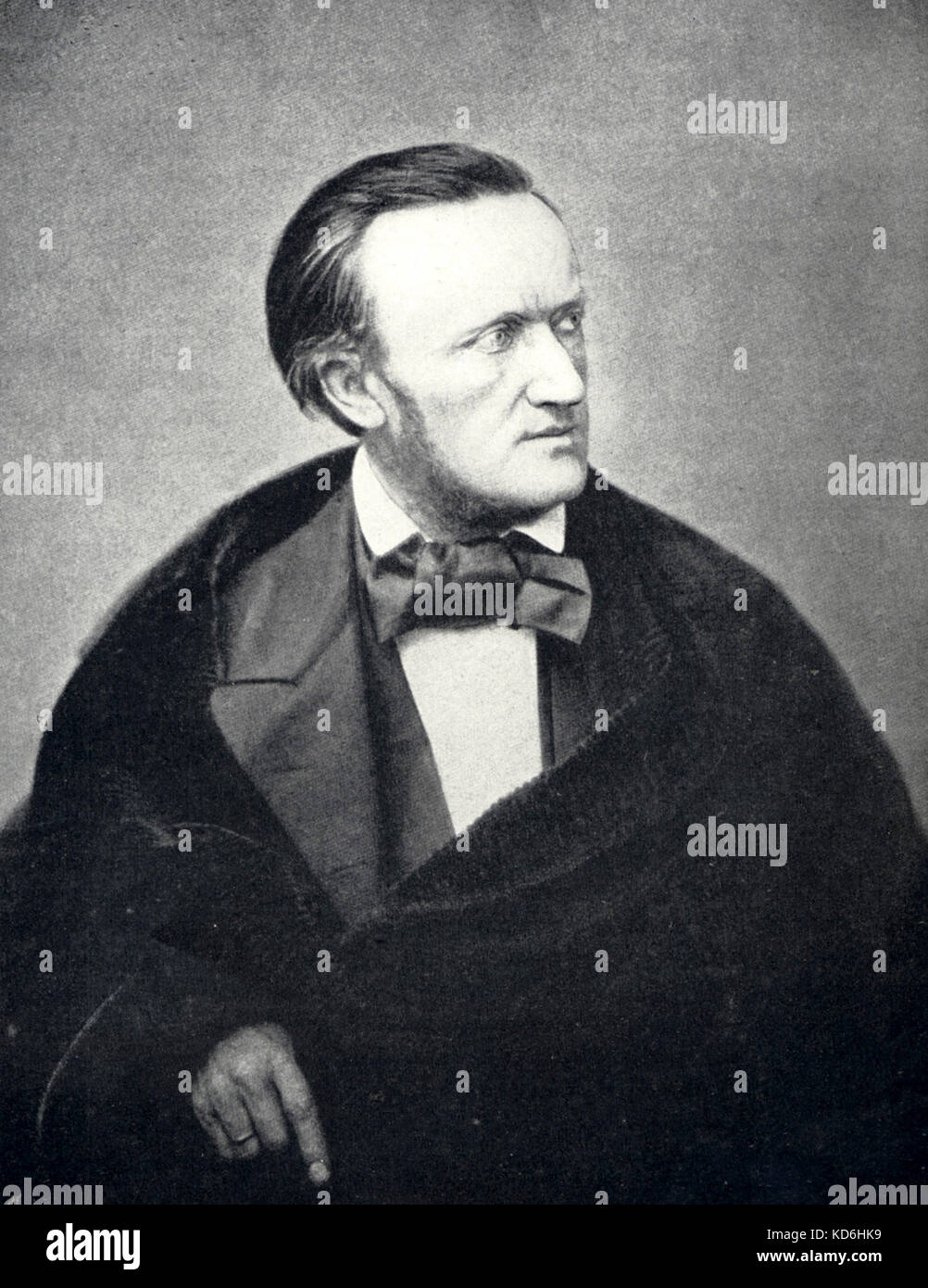Richard Wagner, after 1860 photograph. German composer and author, 1813-1883. Stock Photo