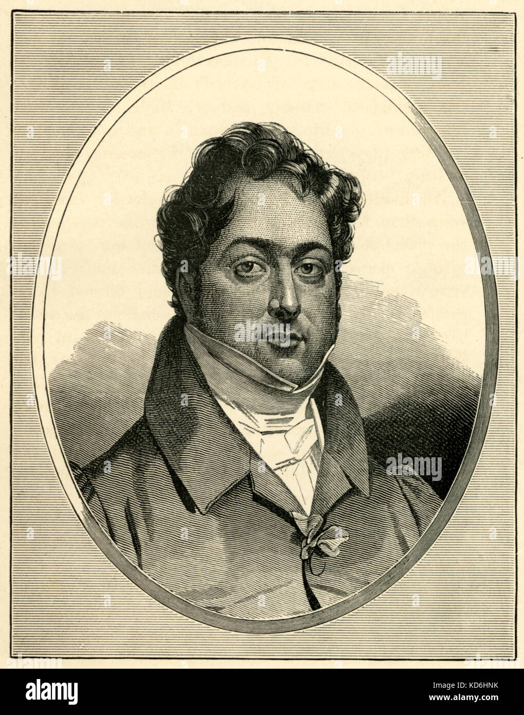 Giaochino Rossini, portrait. Italian composer (1792-1868) Stock Photo