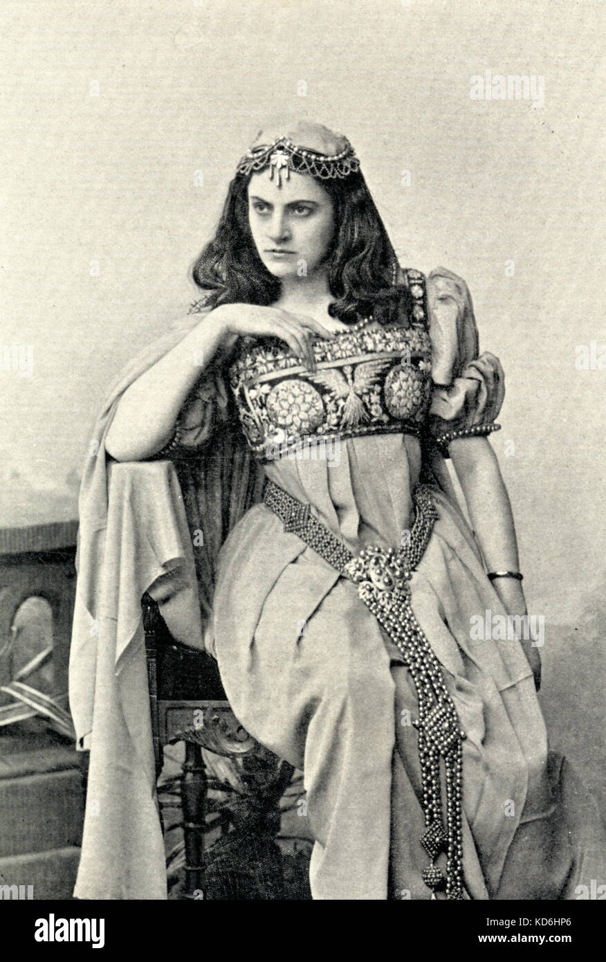 Rose Caron as Djamileh in Bizet's opera 'Djamileh'. Text by Louis Gallet, after Alfred de Musset's poem 'Namouna'. 1899. French composer, 1838-1875.  Caron, Frenh soprano, 1857-1930. Stock Photo