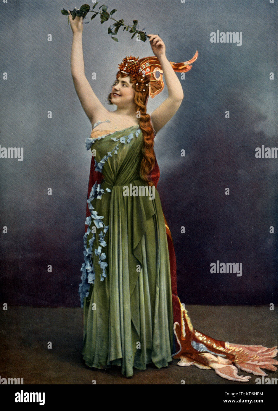 'Cendrillon' (Cinderella) premiere by Massenet in 1899 at the Théatre National de l'Opera-Comique, Paris, with  Bréjean-Gravière as the fairy godmother. Stock Photo
