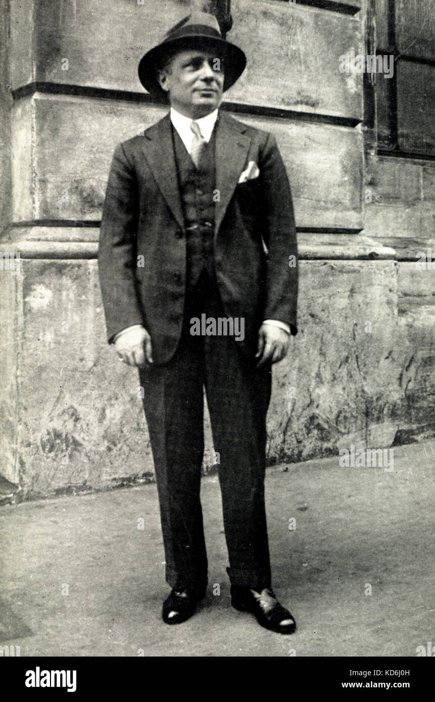 Tullio Serafin outside Covent Garden, London. Italian conductor, 1878