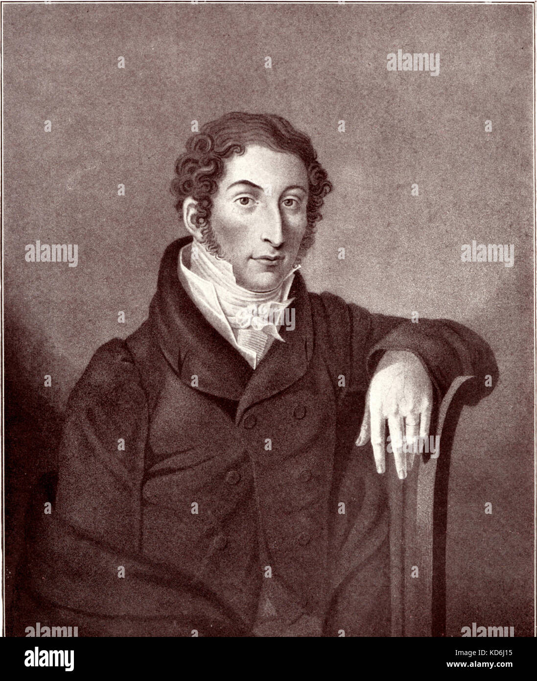 Carl Maria von Weber portrait. German composer and conductor (1786-1826). Stock Photo