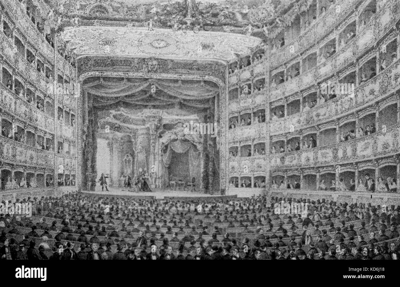 VERDI - Simon Boccanegra - Premiere Performance at Fenice. 12th March 1857 Italian composer (1813-1901) Stock Photo