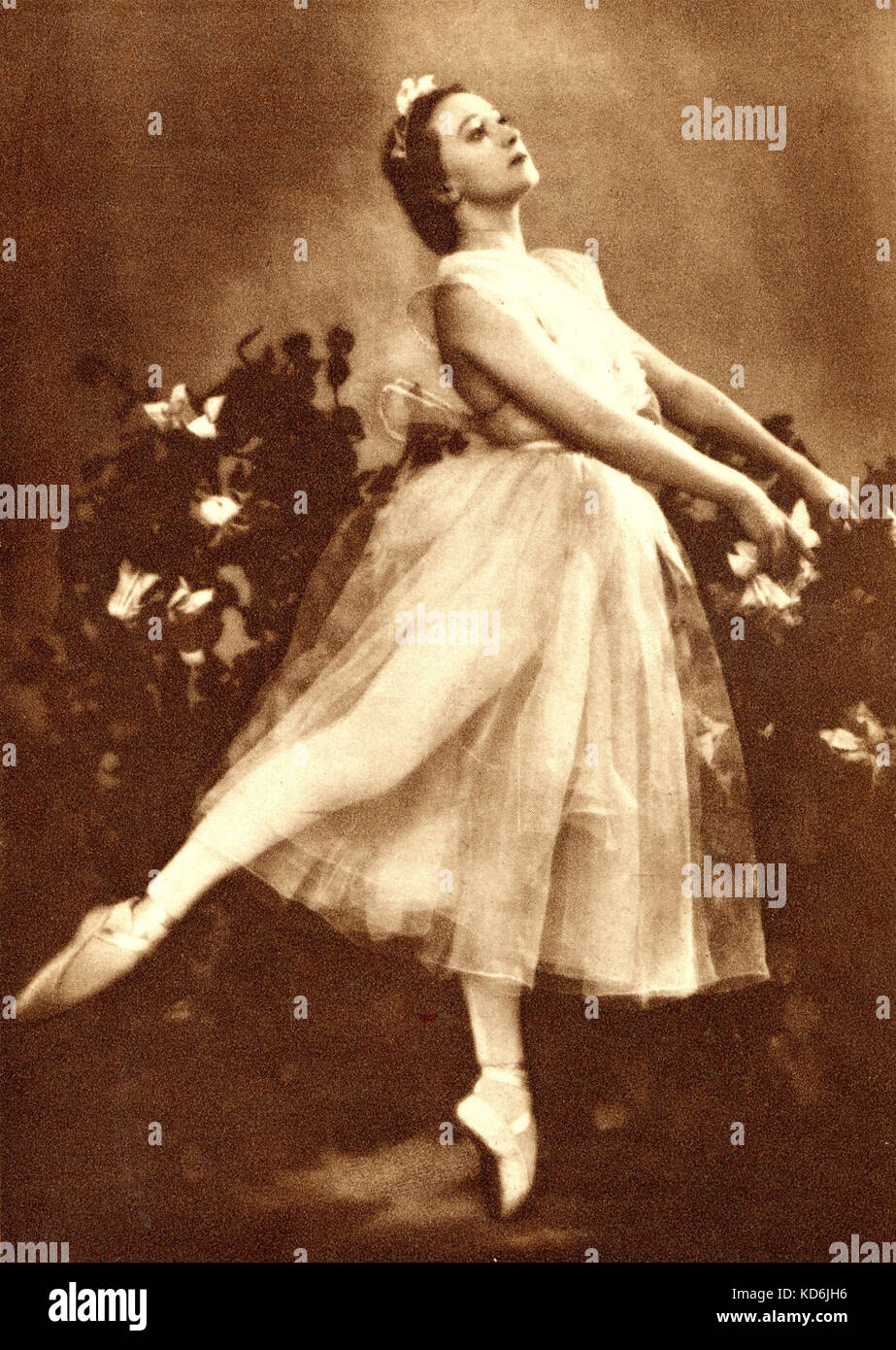 Galina Ulanova dancing, Soviet dancer and teacher, 1910-1998.  Performed Prokofiev ballet roles. Stock Photo