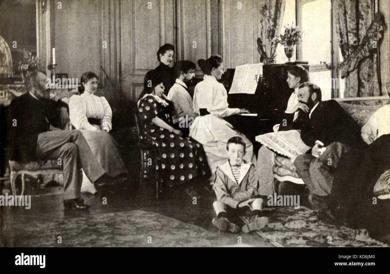 Claude Debussy At Piano At Ernest Chaussons Home Playing - 