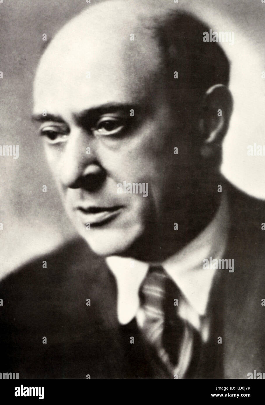 Arnold Schoenberg, New York,  ca. 1933 Austrian composer, 1874-1951. Belmont Music Publishers Stock Photo