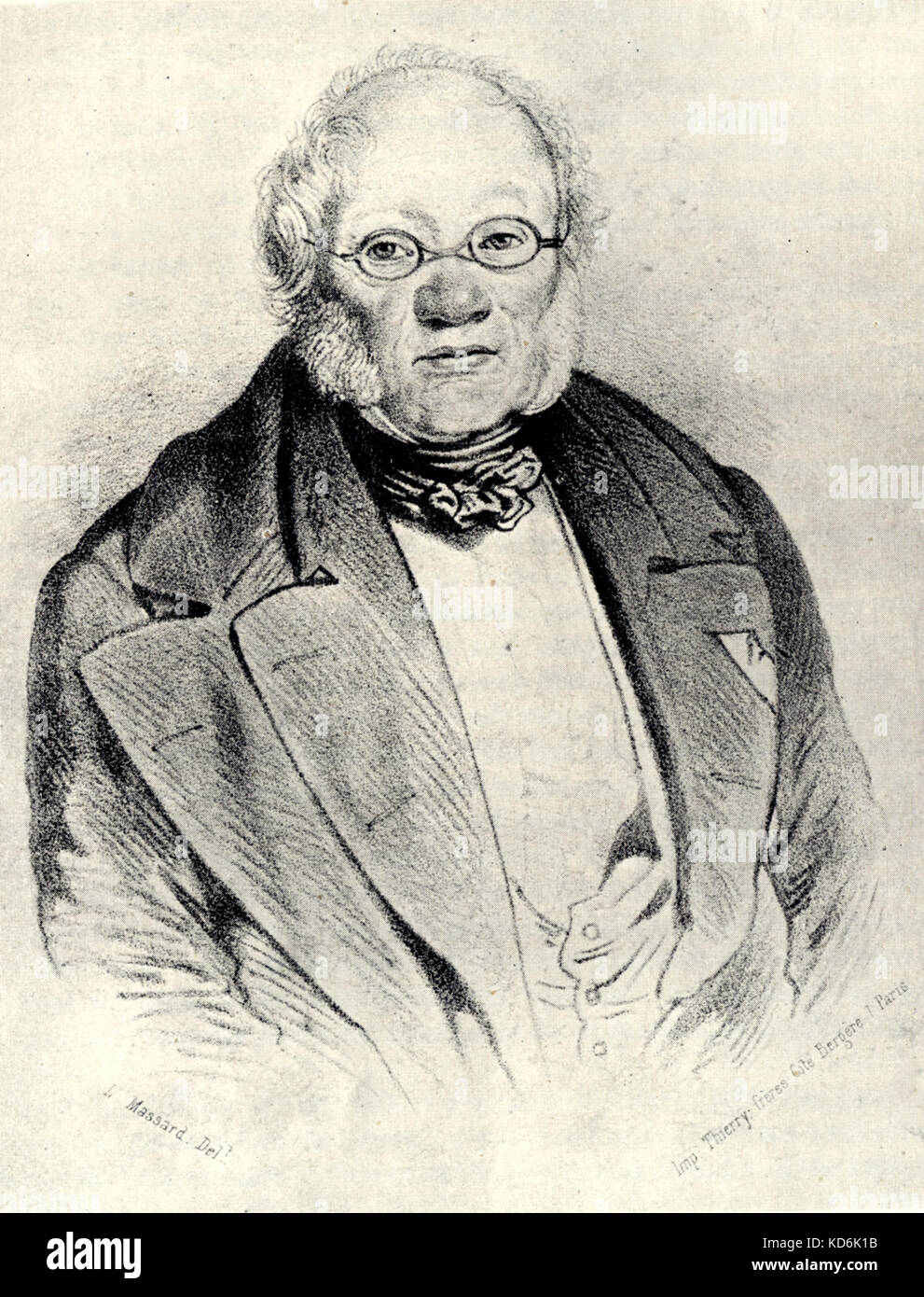 FrançoisAntoine Habeneck French violinist and conductor, 17811849. Drawing by L. Massard