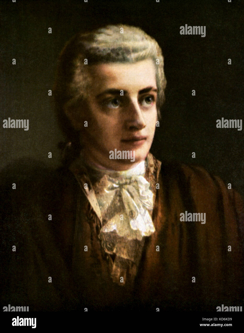 Wolfgang Amadeus Mozart - portrait of Austrian composer as a young man, by Vogel. 1756-1791 Stock Photo