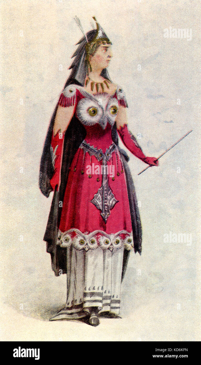 Ballo in Maschera by Giuseppe Verdi - original costume design for woman -  thought to be Amelia. At masked ball Stock Photo - Alamy