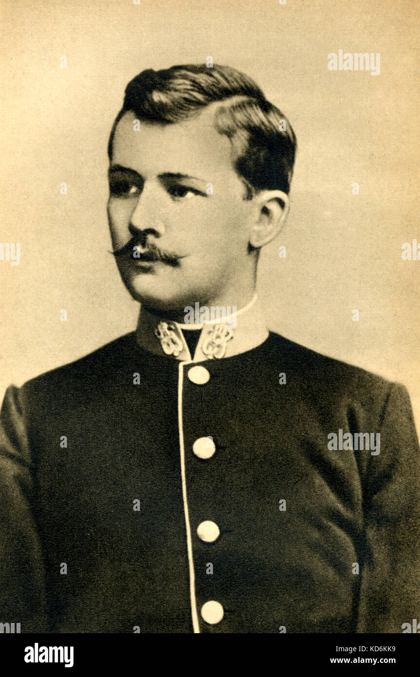 LEHÁR, Franz - in uniform as naval bandmaster - 1890.  Hungarian composer (1870-1948) Stock Photo