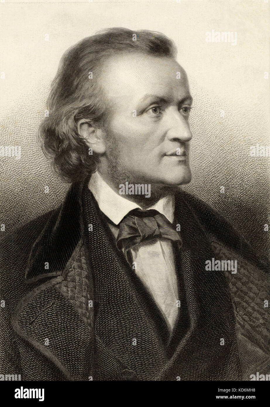 Richard Wagner portrait.   German composer & author, 22 May 1813 - 13 February 1883. Stock Photo