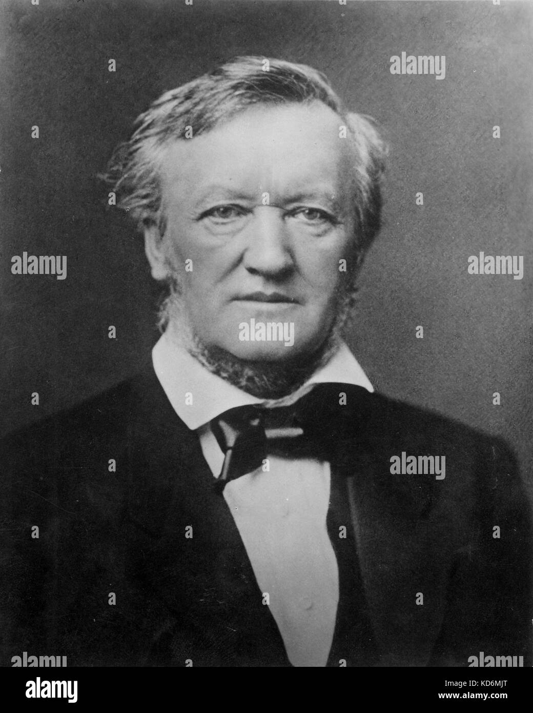 Richard Wagner in 1877. Portrait taken by Elliott and Fry, London. German composer & author. 22 May 1813 - 13 February 1883. Stock Photo