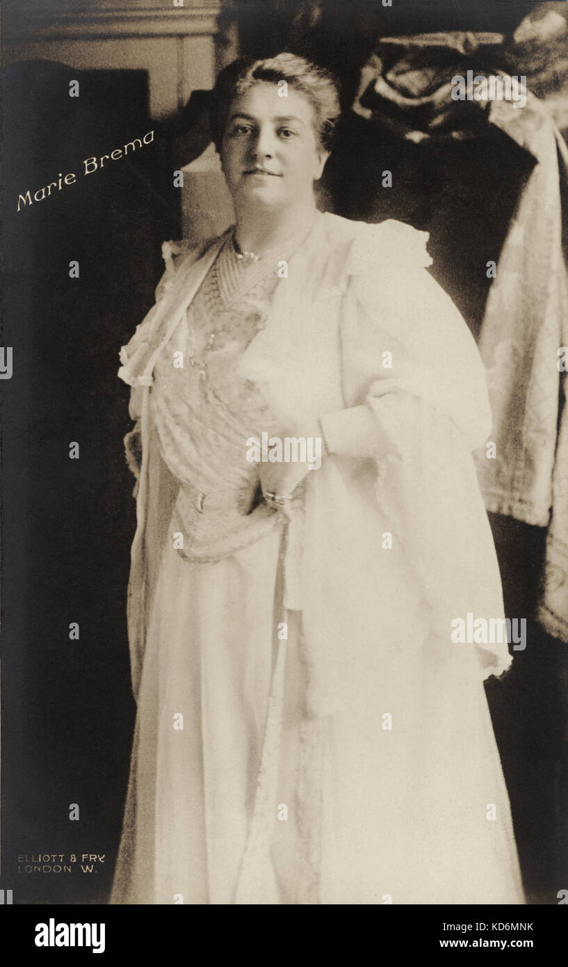 Marie Bréma, portrait. English mezzo-soprano 1856-1925. Stock Photo
